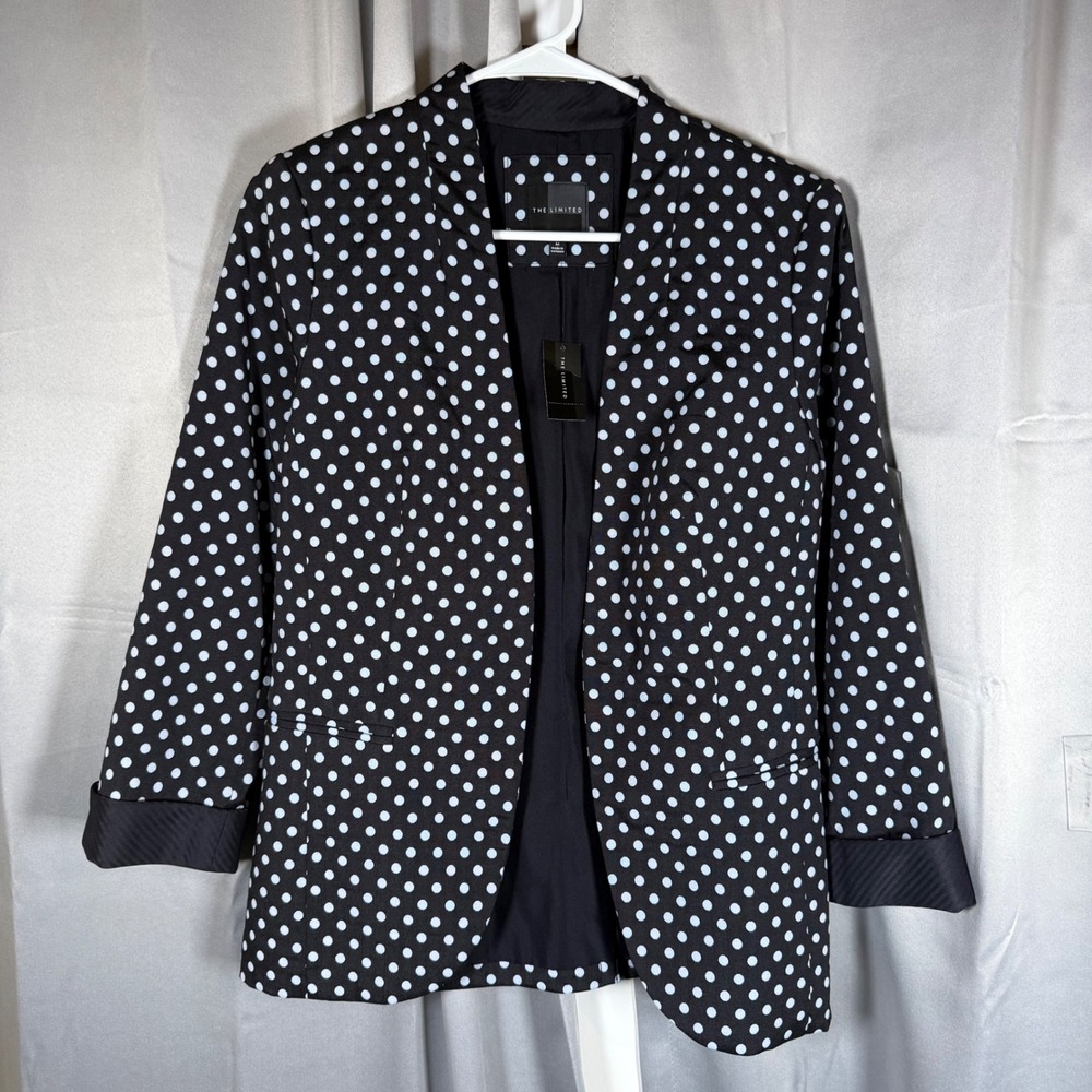 The Limited Polka Dot Blazer Womens Size 10 Career Preppy Office Professional